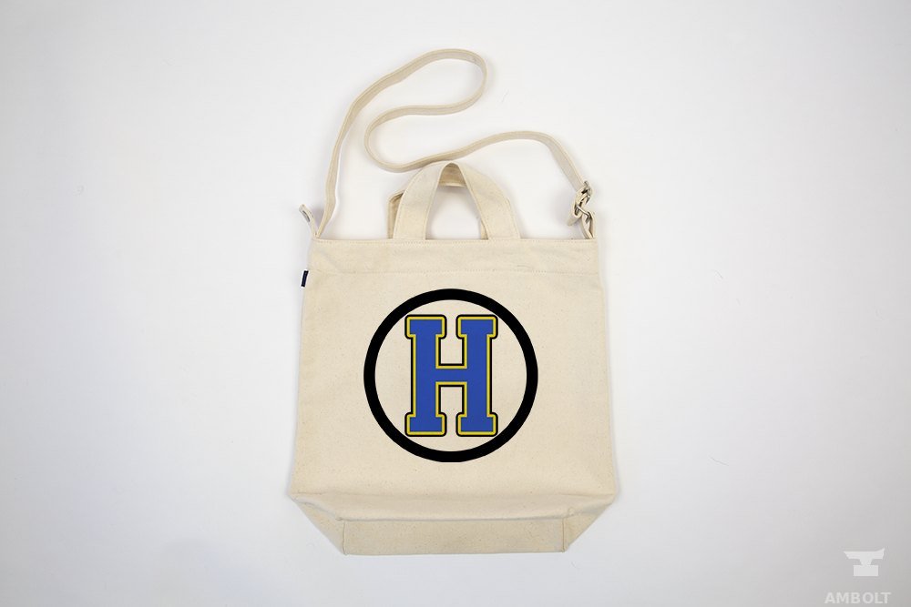 Branded canvas tote bag